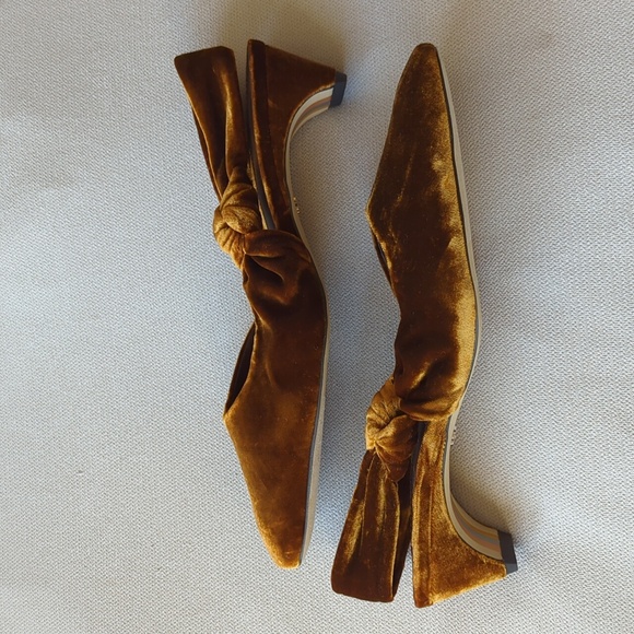 Sam Edelman Meredith Brown Cocoa Velvet Slingbacks - Picture 7 of 9